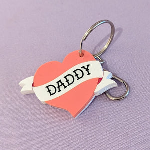 Daddy Tattoo Keychain