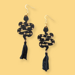 Load image into Gallery viewer, Starry Snake Tassel earrings
