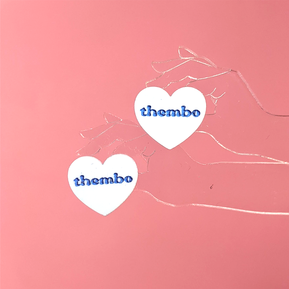 Bimbo Confrontation Heart Earrings