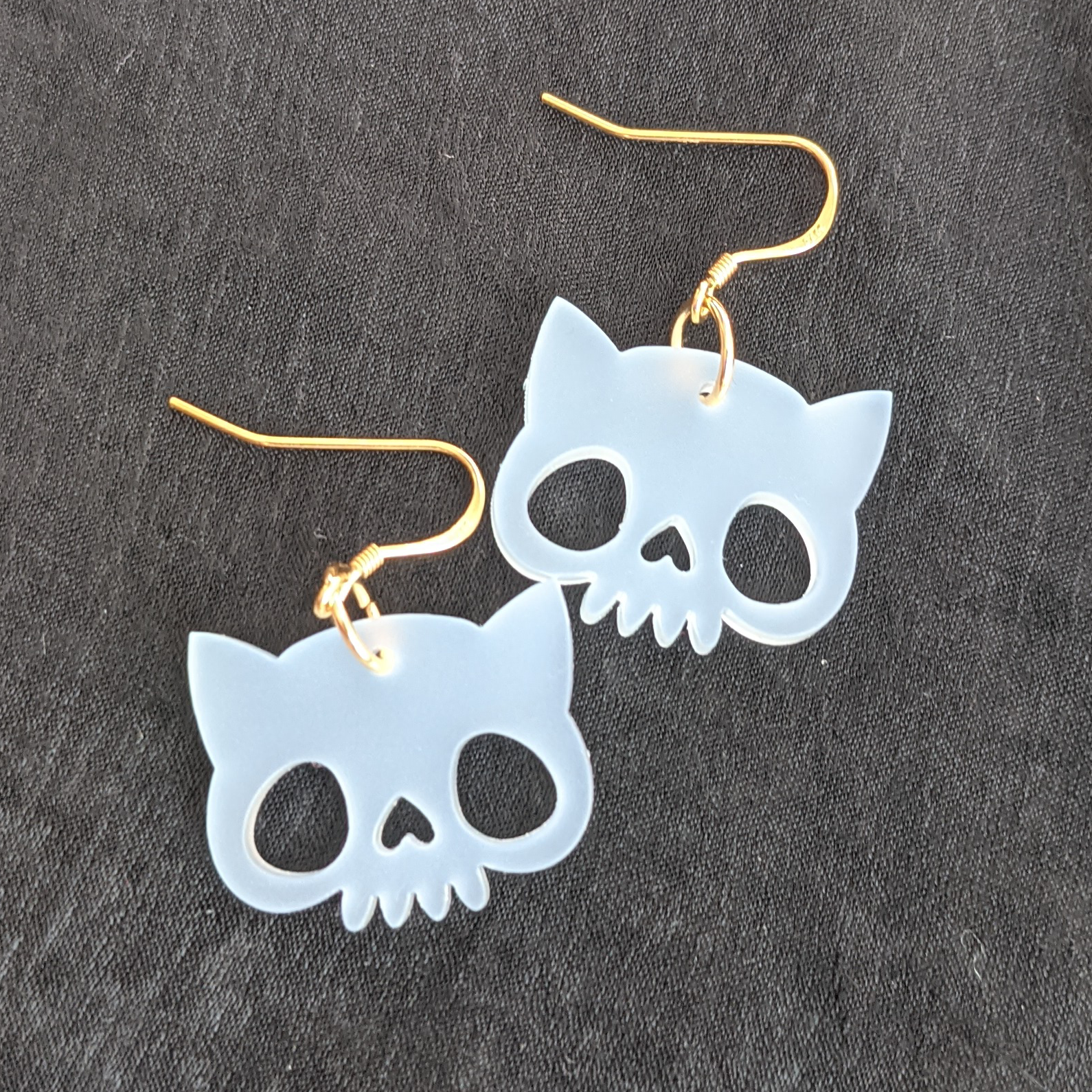 Cartoon Cat Skull Earrings