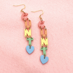 Load image into Gallery viewer, CUNT earrings - Pastel Rainbow
