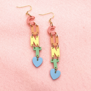 CUNT earrings - Pastel Rainbow