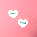 Load image into Gallery viewer, Bimbo Confrontation Heart Earrings
