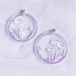 Load image into Gallery viewer, Mushroom Hoop Earrings - Iridescent
