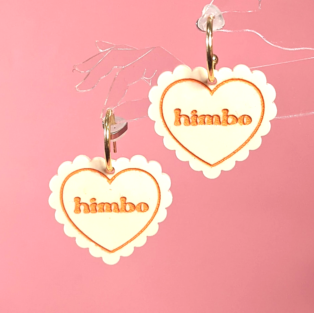 Bimbo Heart Doily Earrings