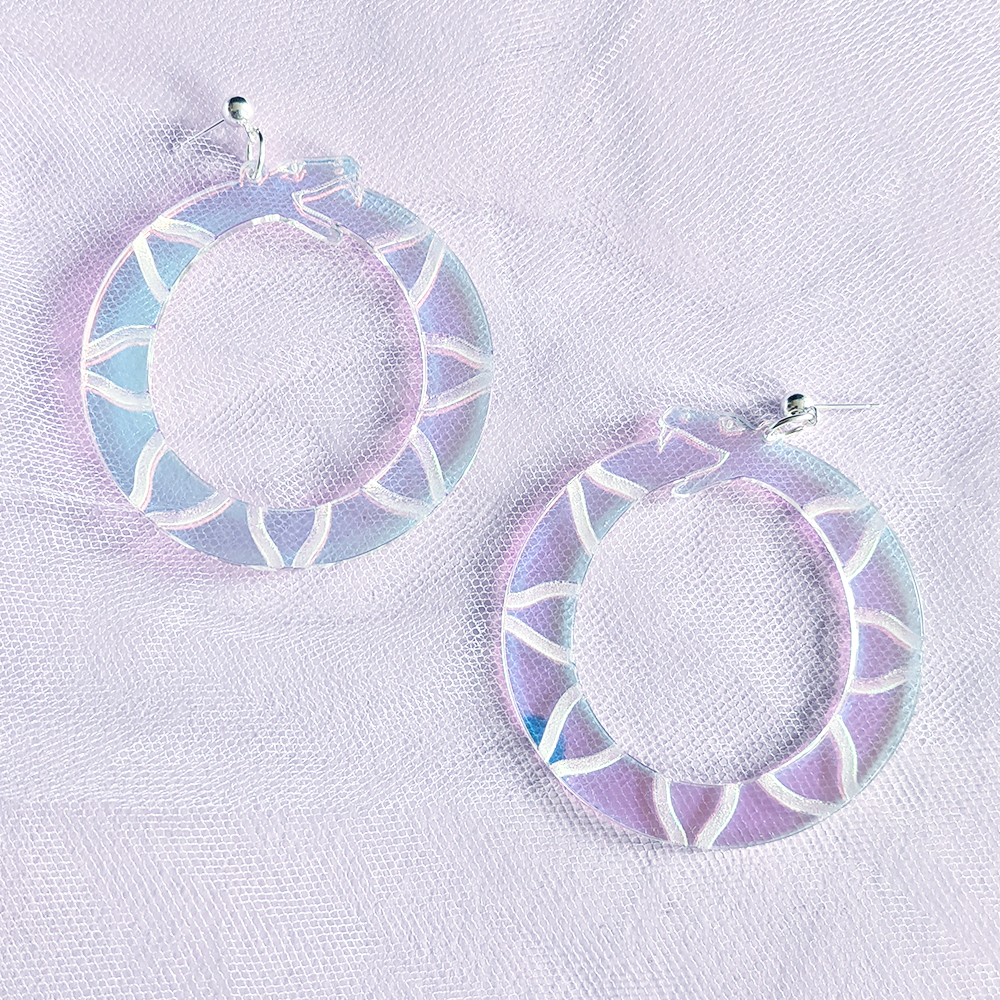 Ouroboros Earrings - Iridescent