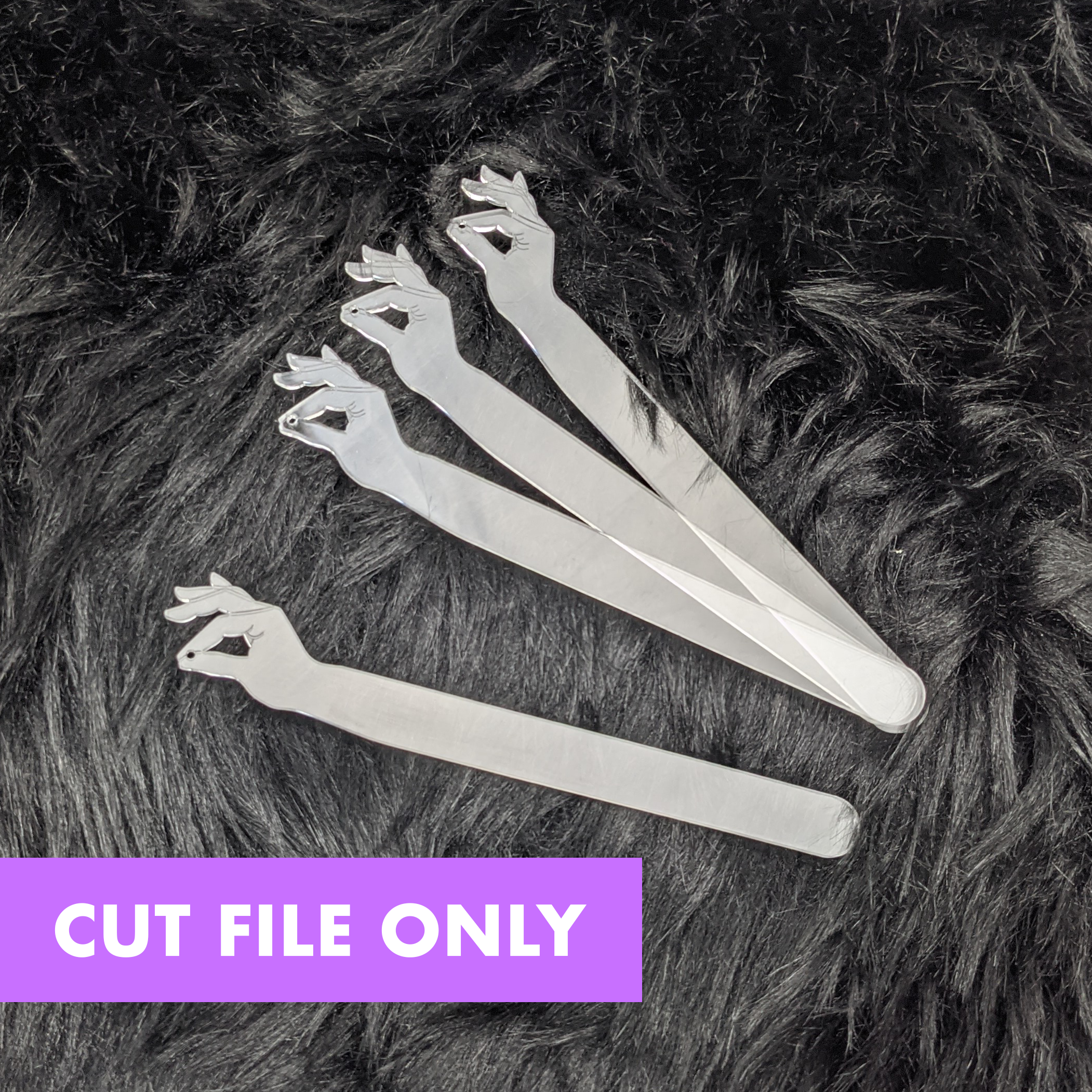 CUT FILE ONLY: Pinch Hand Earring Try-on Sticks