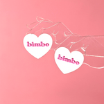Load image into Gallery viewer, Bimbo Confrontation Heart Earrings
