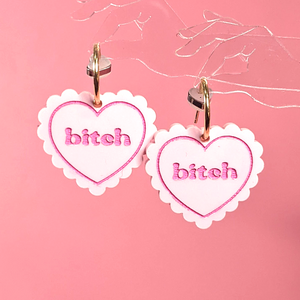 Bimbo Heart Doily Earrings