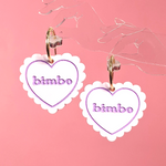 Load image into Gallery viewer, Bimbo Heart Doily Earrings
