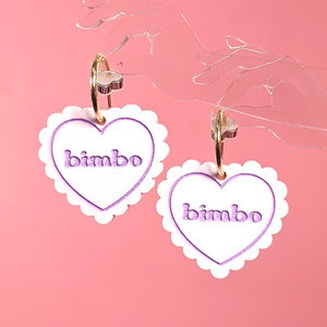 Bimbo Heart Doily Earrings
