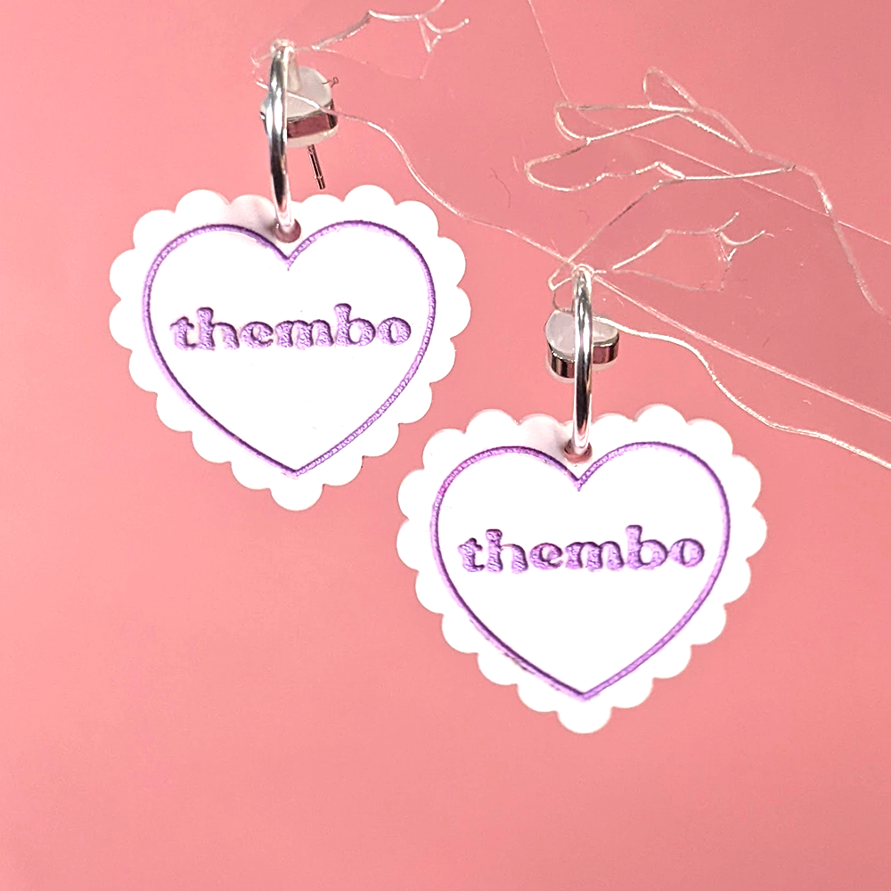 Bimbo Heart Doily Earrings