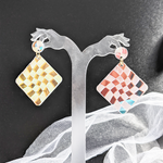Load image into Gallery viewer, Twist Checkerboard Earrings
