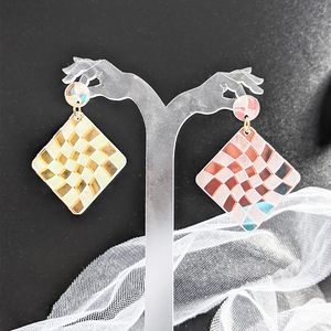 Twist Checkerboard Earrings